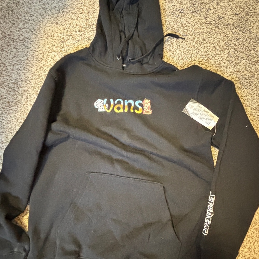 Vans Black Hoodie Crayola alien